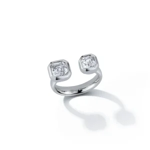Bespoke Asscher cut Diamond Open Ring