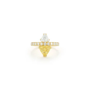 Bespoke Canary Diamond Trillion Ring