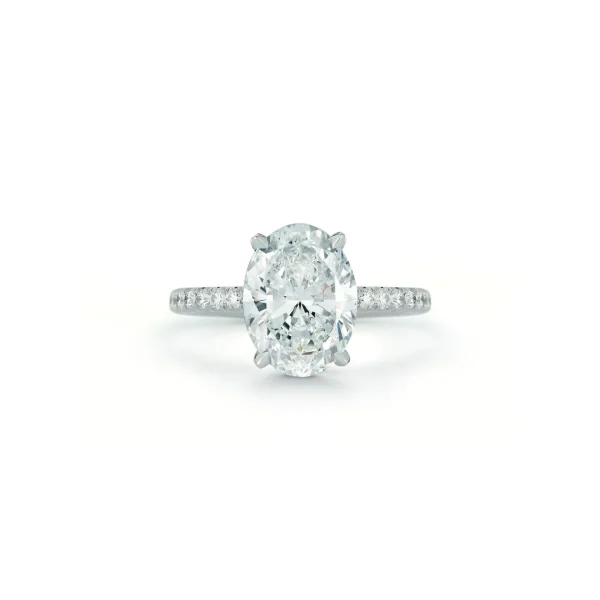 Bespoke Diamond Oval Solitaire Engagement Ring