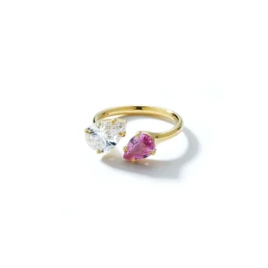 Bespoke Pink Sapphire and Diamond Open Ring