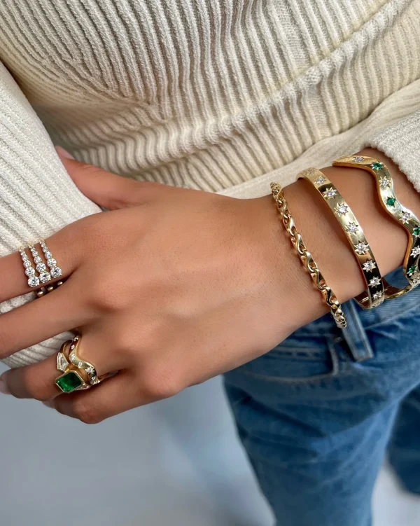 Connexion Triple Band Diamond Open Ring