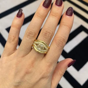 FORME Pave Diamond Pear Ring