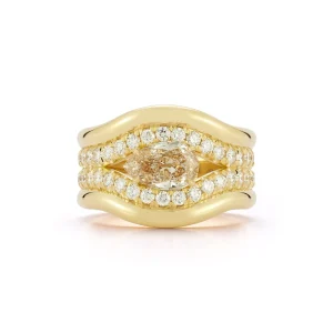 FORME Pave Diamond Pear Ring