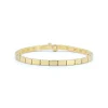 Modern Deco Gold Tennis Bracelet