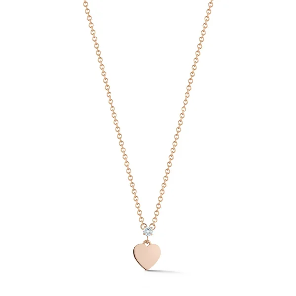 Personalized Diamond Heart Engraveable Necklace