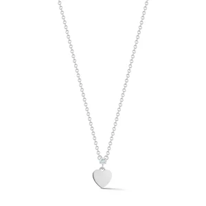Personalized Diamond Heart Engraveable Necklace