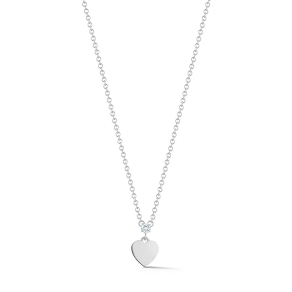 Personalized Diamond Heart Engraveable Necklace