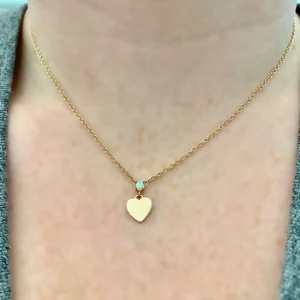 Personalized Diamond Heart Engraveable Necklace
