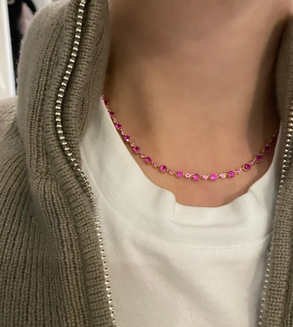 Prive Luxe Alternating Sapphire Choker