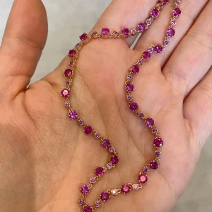 Prive Luxe Alternating Sapphire Choker