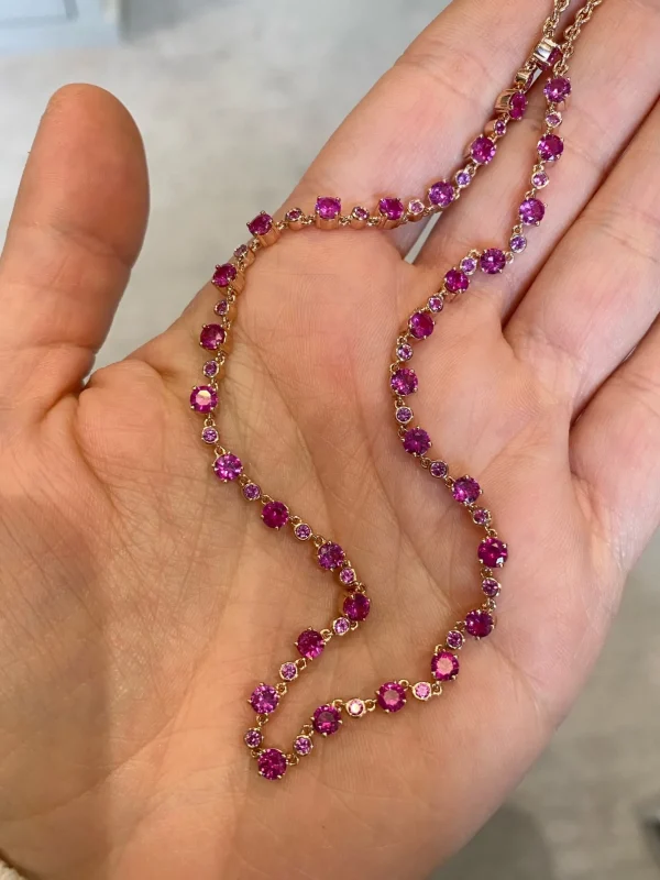 Prive Luxe Alternating Sapphire Choker