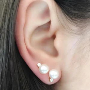 Prive Pearl and Diamond Studs